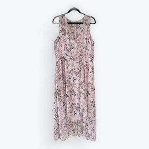 Beautiful Calvin Klein Pastel Pink Floral High-Lo Dress 16